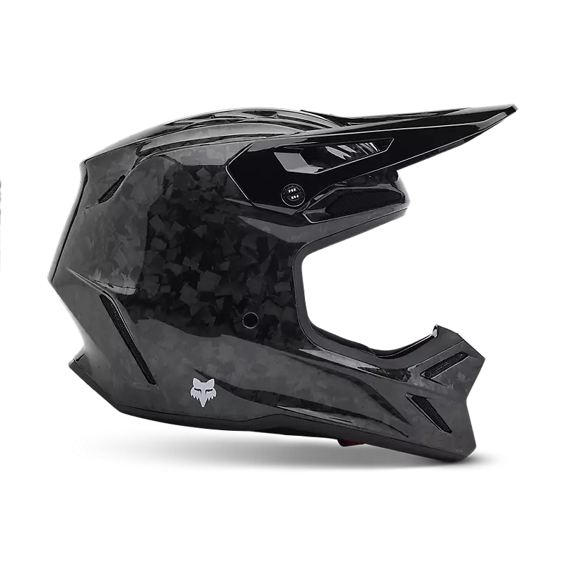 Helm FOX V3 RS Carbon Solid Gloss Black