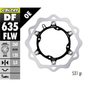 Disco freno anteriore flottante Galfer 260mm | Husqvarna - SWM