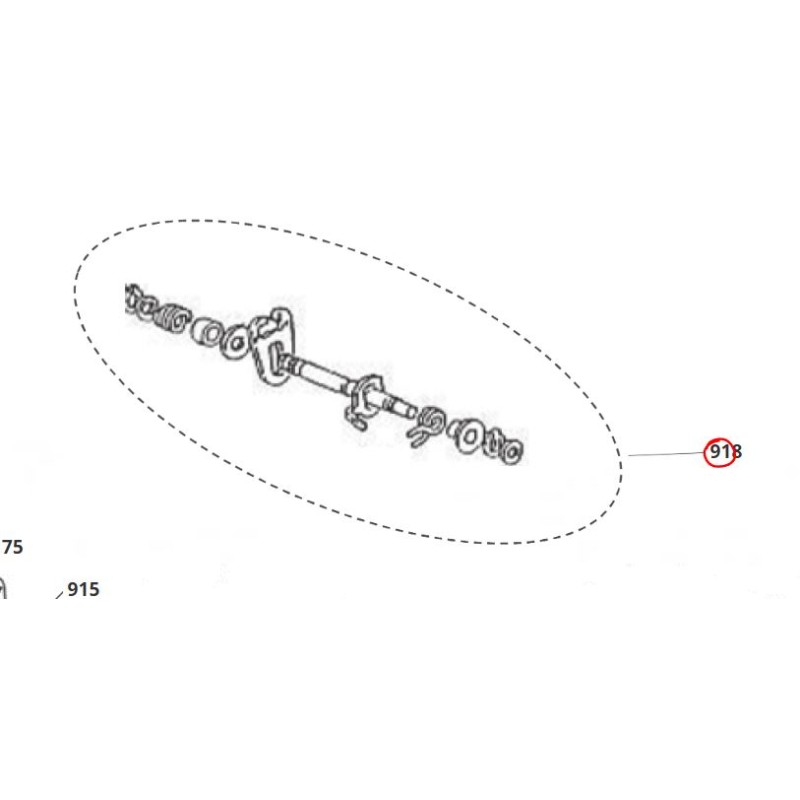 Minarelli AM6 gear selector shaft