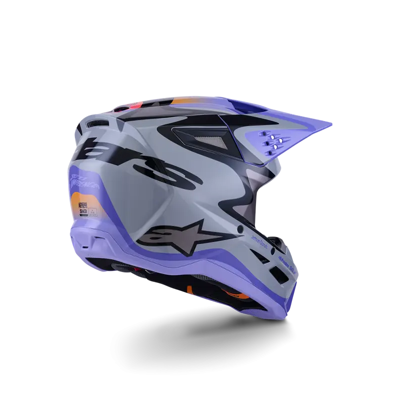 Helmet Alpinestars SM3 JETTSON Gray/Purple/Black