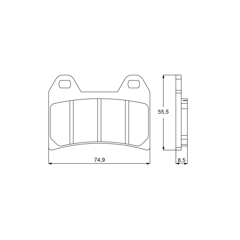 Accossato Bremsbelag-Set AGPA18OR-56 – Organische Mischung, Für Motorrad-Vorderbremse