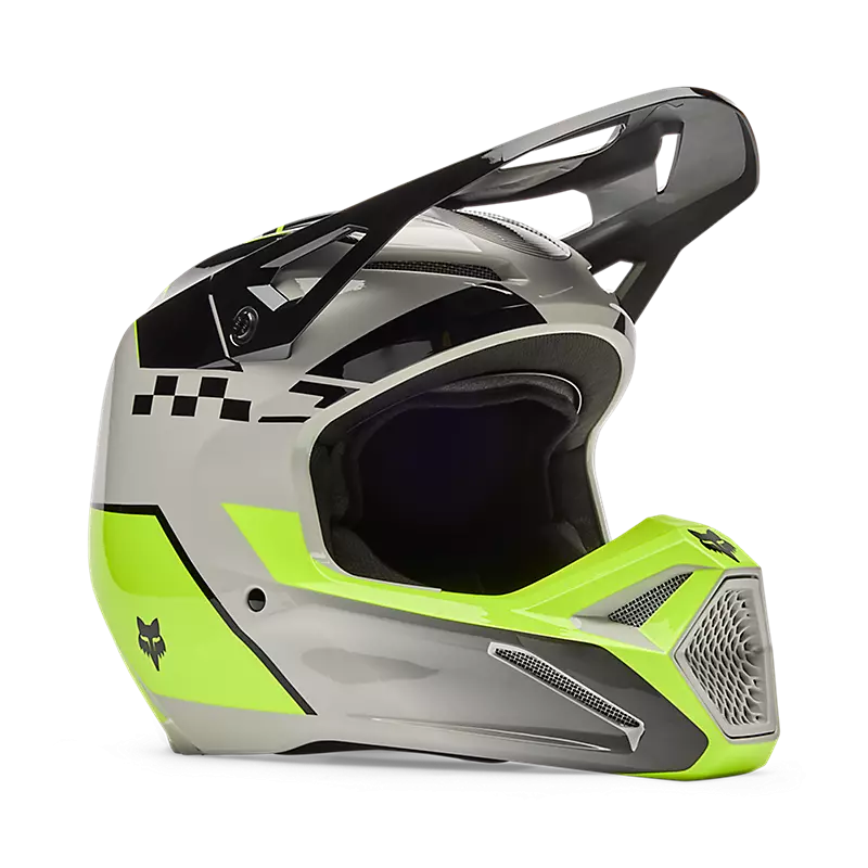 FOX Helmet V1 Collect Grey Yellow