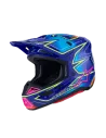 Helmet Alpinestars SM7 Cast Blue Pink Yellow Fluo Glossy