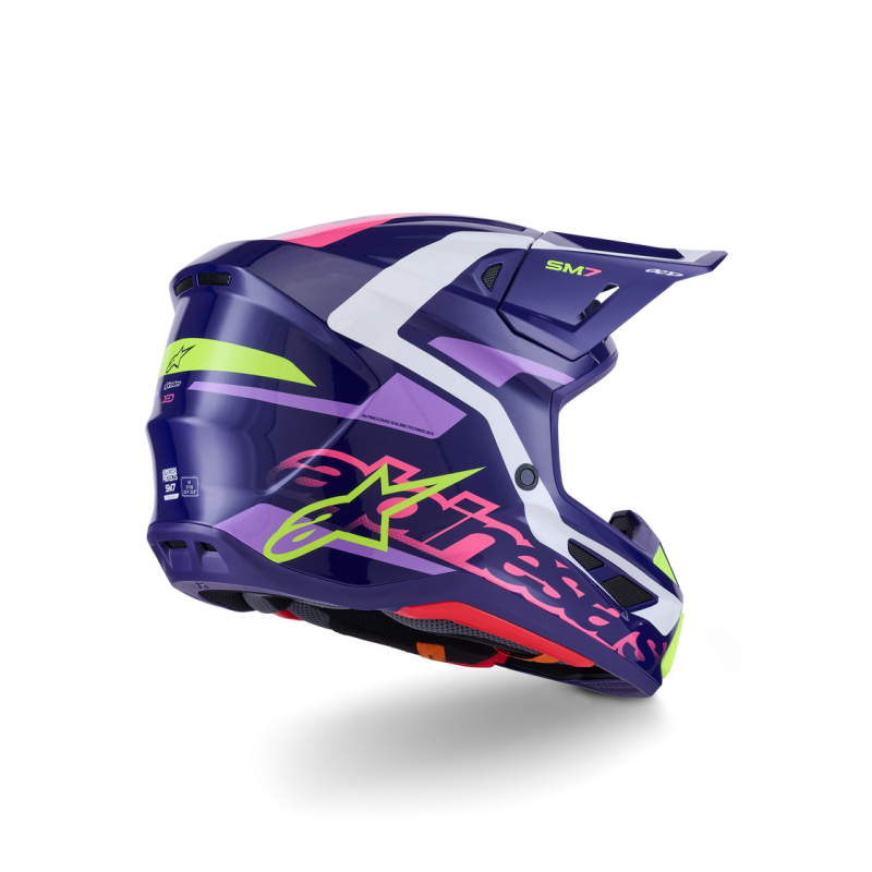 Helm Alpinestars SM7 Deed Purple Pink Glossy
