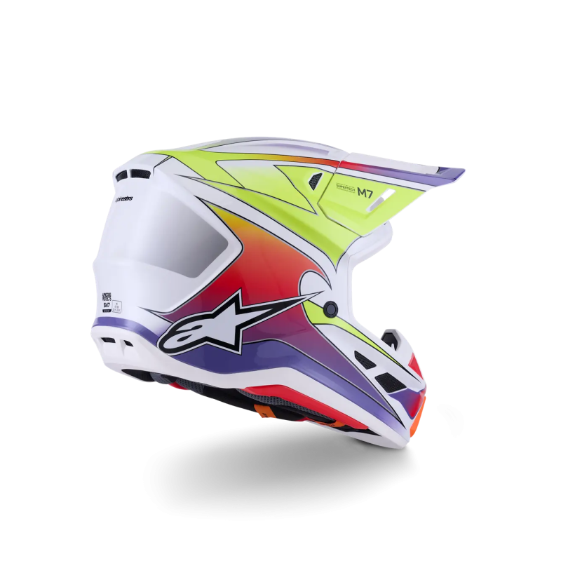Helmet Alpinestars SM7 Fuse White Yellow Purple