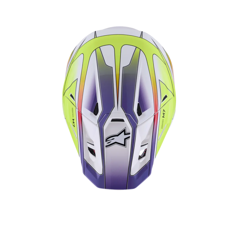 Casque Alpinestars SM7 Fuse White Yellow Purple