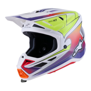 Helm Alpinestars SM7 Fuse White Yellow Purple