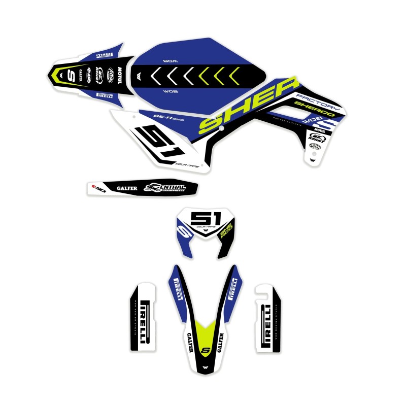 Kit graphique bleu Sherco Replica