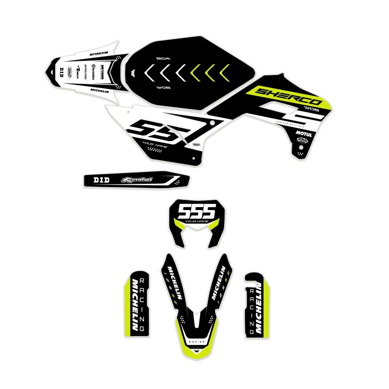 Sherco Racing Black Graphic Kit