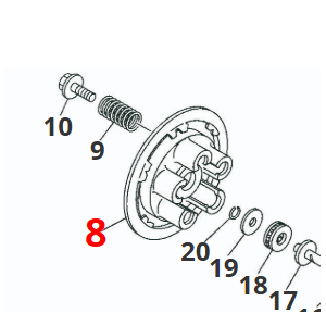 Piatto spingidisco Yamaha 125 / Fantic 125