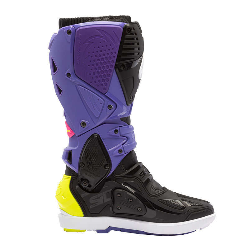 Motocross Stiefel Cross - Enduro Sidi Crossfire 3 SRS Violet Black Fluo Yellow Limited