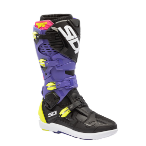 Bottes Cross Cross - Enduro Sidi Crossfire 3 SRS Violet Black Fluo Yellow Limited