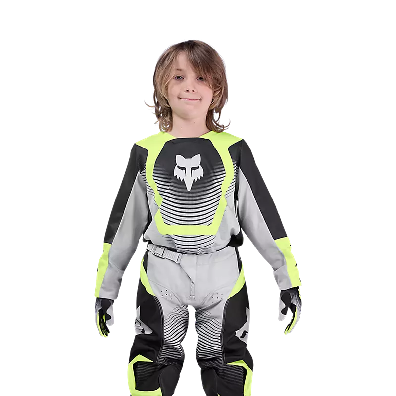 Jersey und Hose Kinder-Kit FOX 180 Collect Grey Yellow
