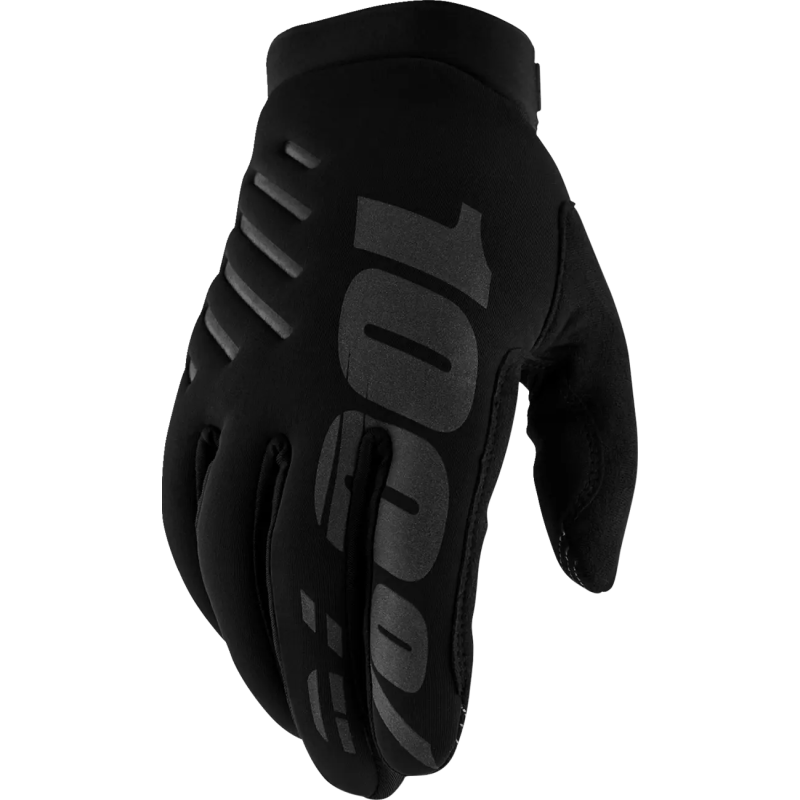 Guanti 100% Brisker Invernali Black Grey Woman