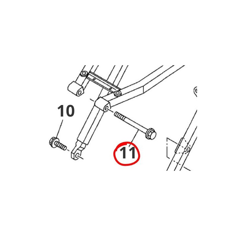 Vite M8x105 T.F. 20 testa flangiata | XX-XE 125 / YZ 125