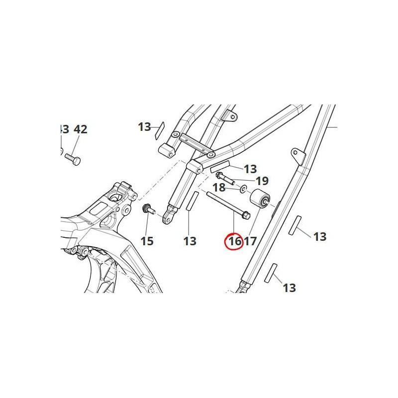 Vite telaietto M8x110 CH12 | XX-XE 125 2023+ / XE 300