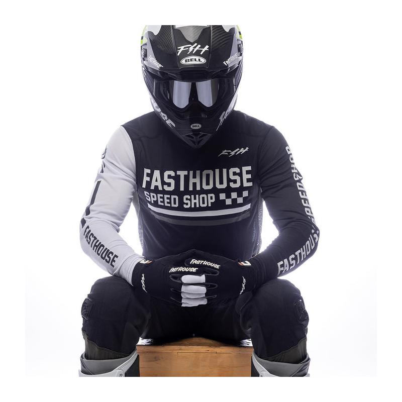 Trikot Fasthouse Grindhouse Hudson Black White