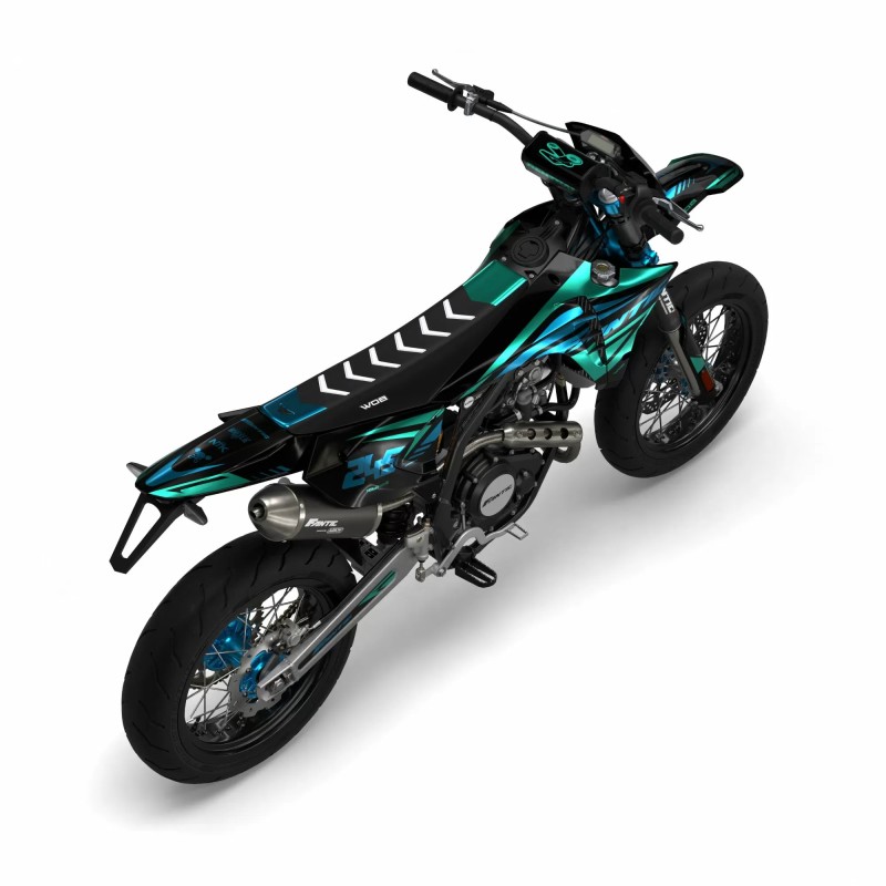 Dekorset Fantic “Racing Chrome Blu”