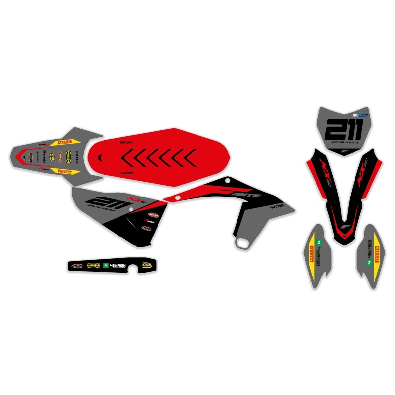 Graphics Kit Fantic “Replica Gray”