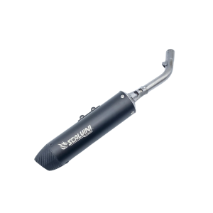 Silenziatore Scalvini in alluminio nero | SX 125 05-15 EXC 125 05-16 TC 125 14-15 TE 125 14-16