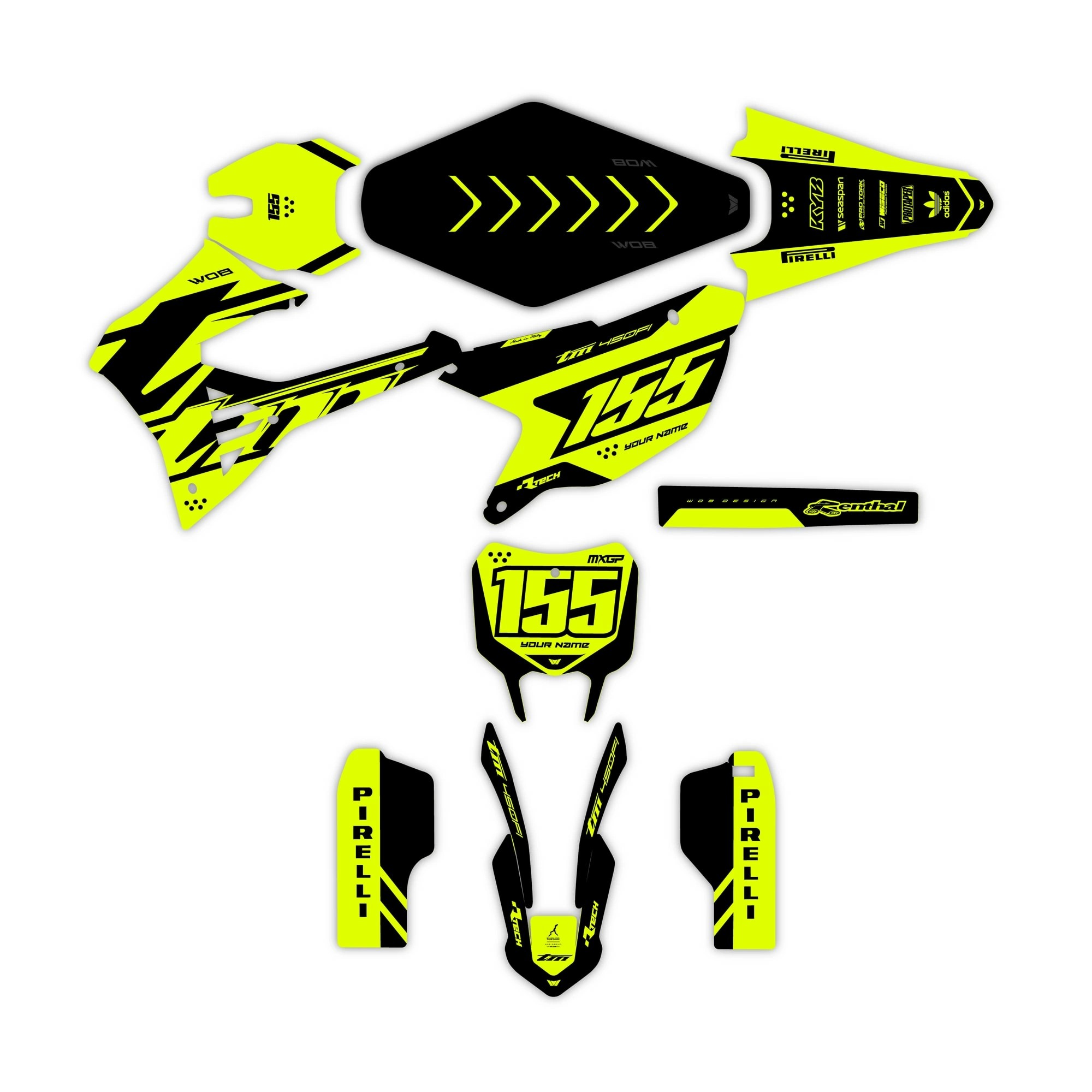 Flo Yellow Graphics Graphics Kit TM