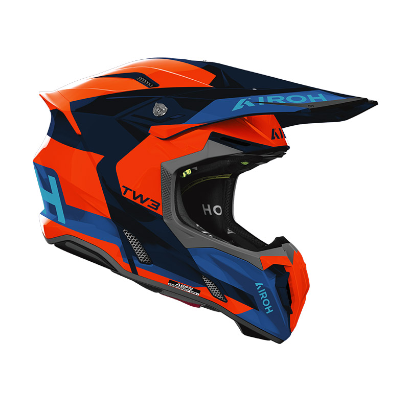 Casco Airoh Twist 3 Fancy Orange Blue Gloss