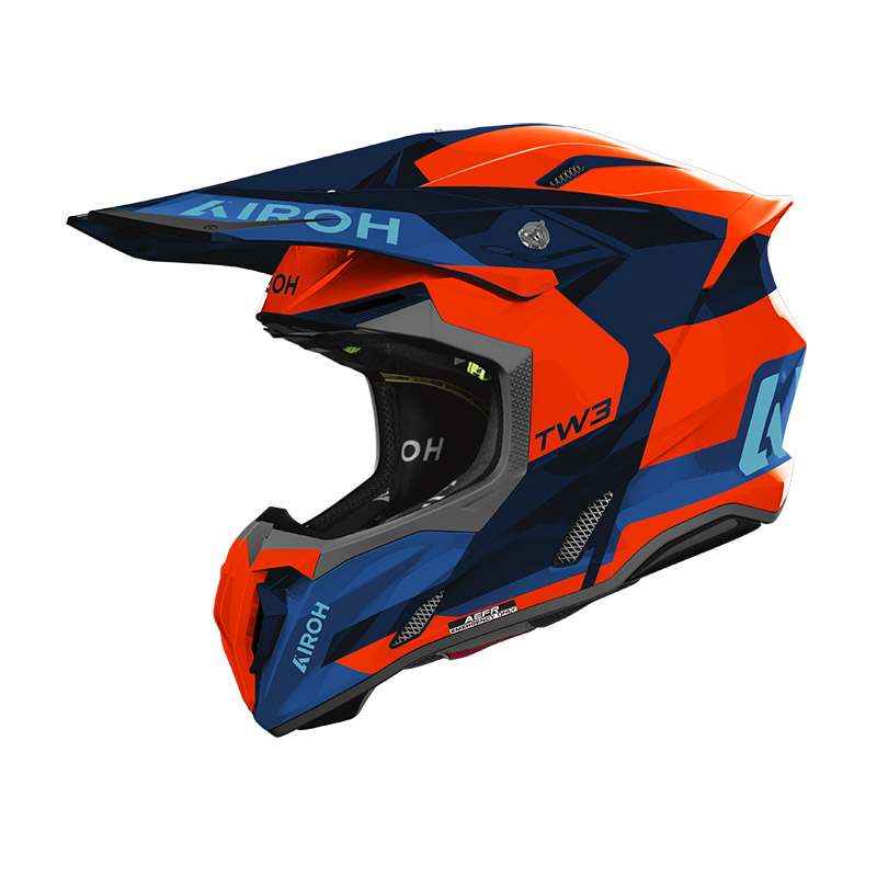 Casco Airoh Twist 3 Fancy Orange Blue Gloss