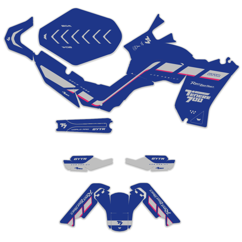 Dekorset “Dakar” Yamaha Ténéré 700 - World Raid - Rtech restyling revolution T7