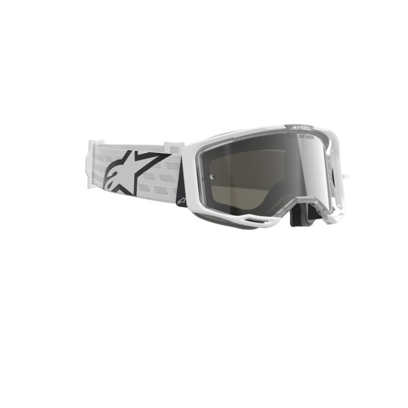 Maschera Alpinestars Vision 8 Corp White Mirror Silver