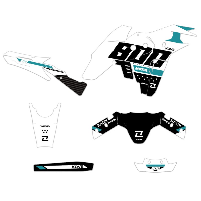 Kit Autocollants “Heritage White” Kove 800