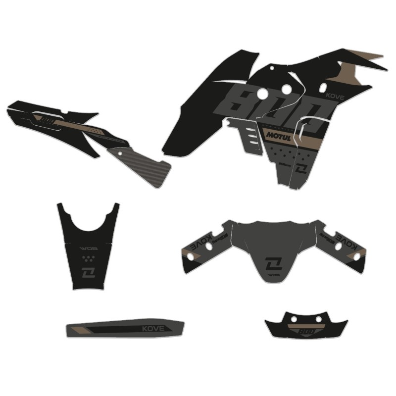 Kit grafiche “Heritage Black” Kove 800