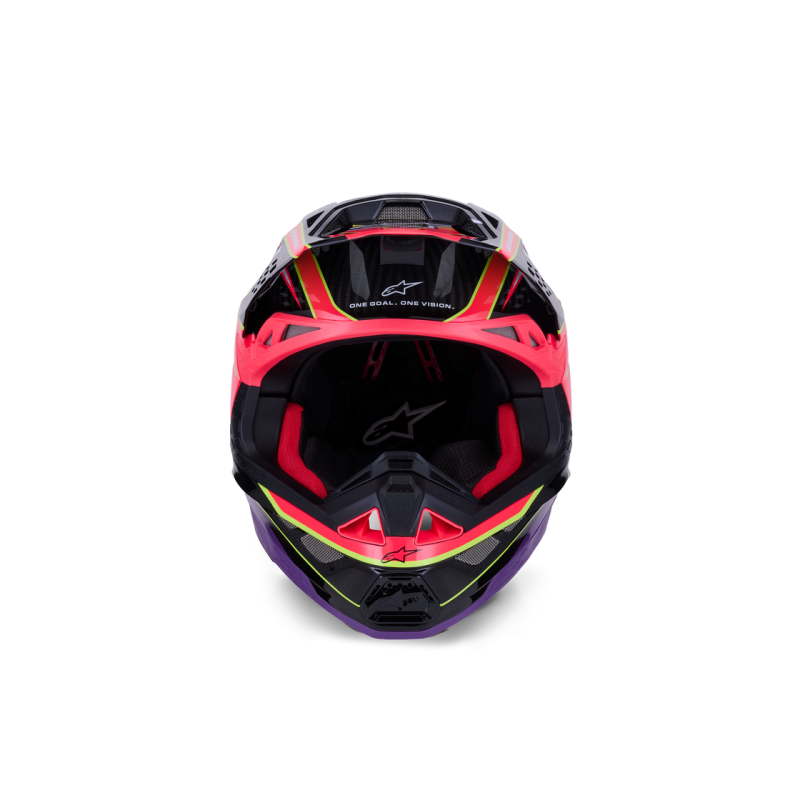 Casco Alpinestars SM10 Pink Violet Yellow Fluo Glossy