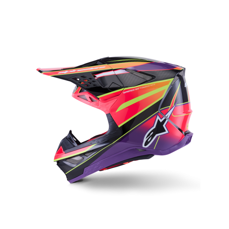 casque Alpinestars SM10 Pink Violet Yellow Fluo Glossy