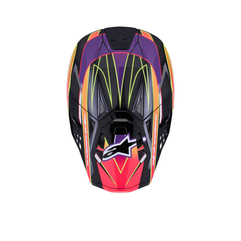 Helm Alpinestars SM10 Pink Violet Yellow Fluo Glossy