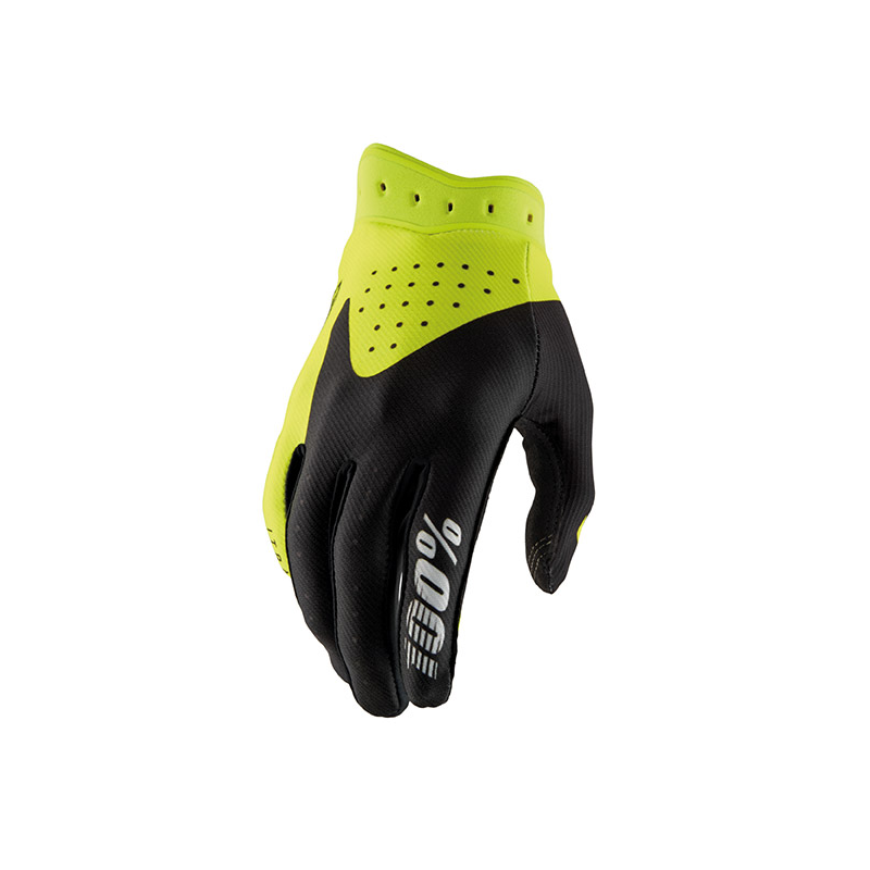 Gloves 100% Itrack 2026 Black Fluo Yellow