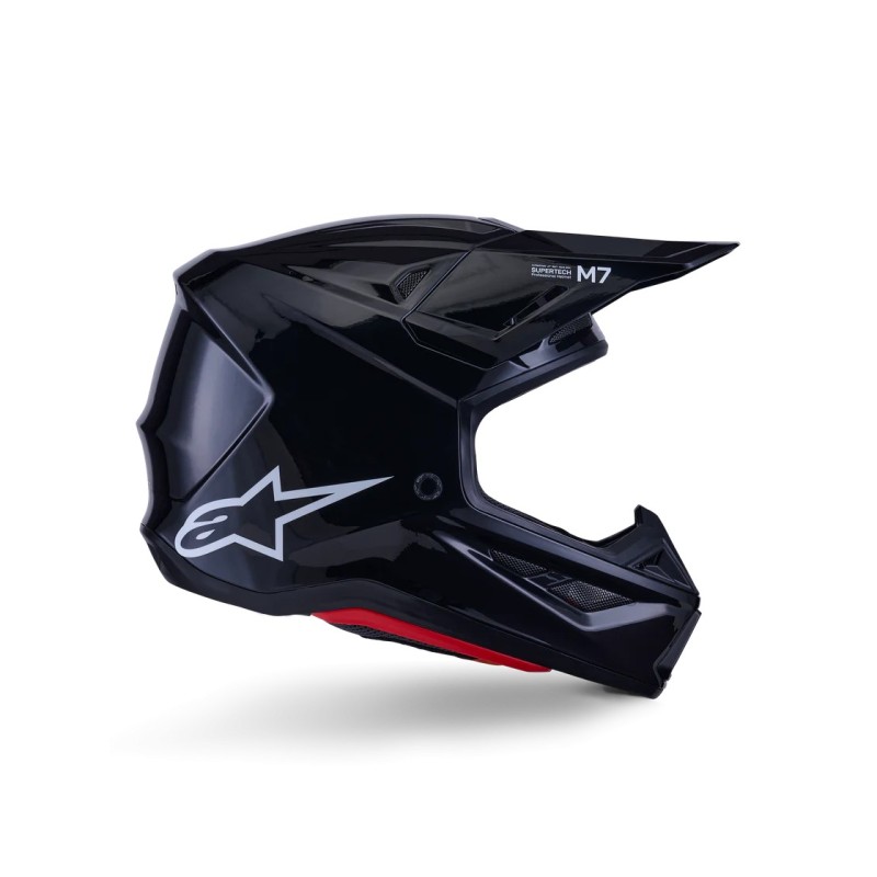 Helm Alpinestars SM7 Solid Black Glossy