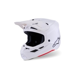 Helm Alpinestars SM7 Solid White Glossy