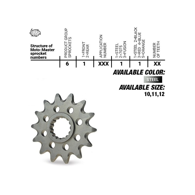 Front sprocket MotoMaster 415 | KTM SX 50 Husqvarna TC 50 GasGas MC 50 2024+