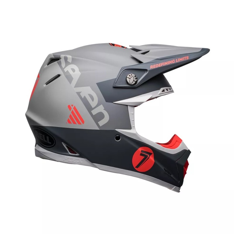 Casque Cross Bell Moto-9S Flex Seven Vanguard CHARCOAL/ARANCIO OPACO (S)
