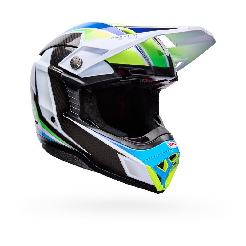 Casco BELL Moto-10 Spherical Grid white blue