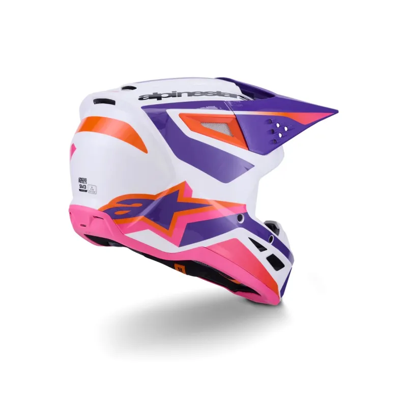Casco Alpinestars SM3 Heat White Purple Pink Glossy