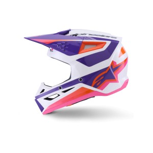 Helm Alpinestars SM3 Heat White Purple Pink Glossy