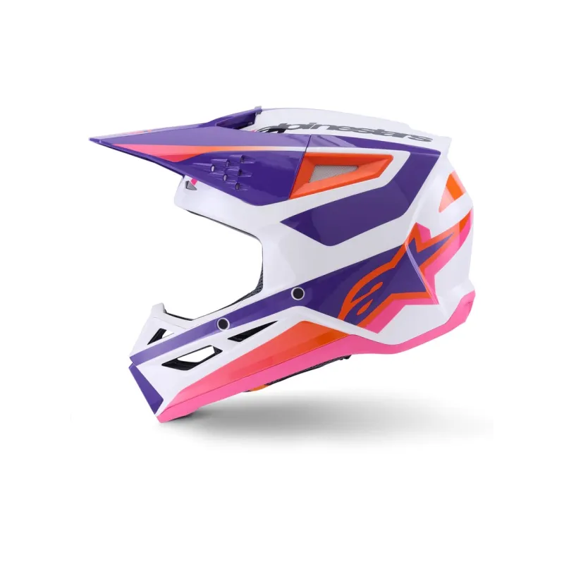 Helmet Alpinestars SM3 Heat White Purple Pink Glossy