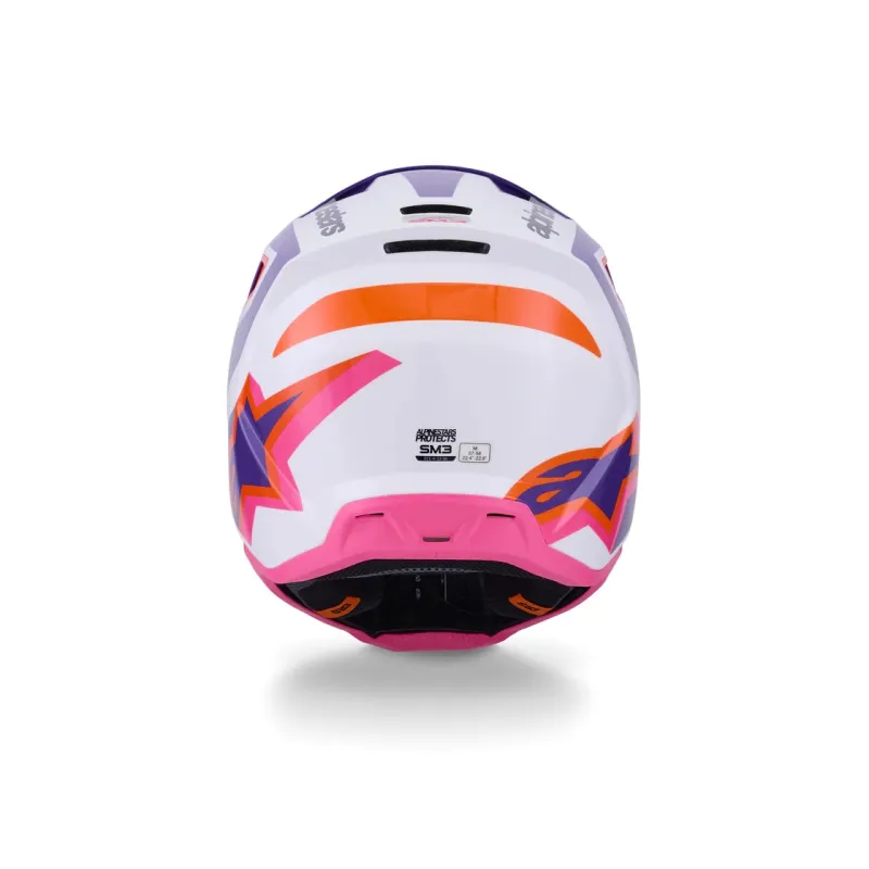 Casque Alpinestars SM3 Heat White Purple Pink Glossy