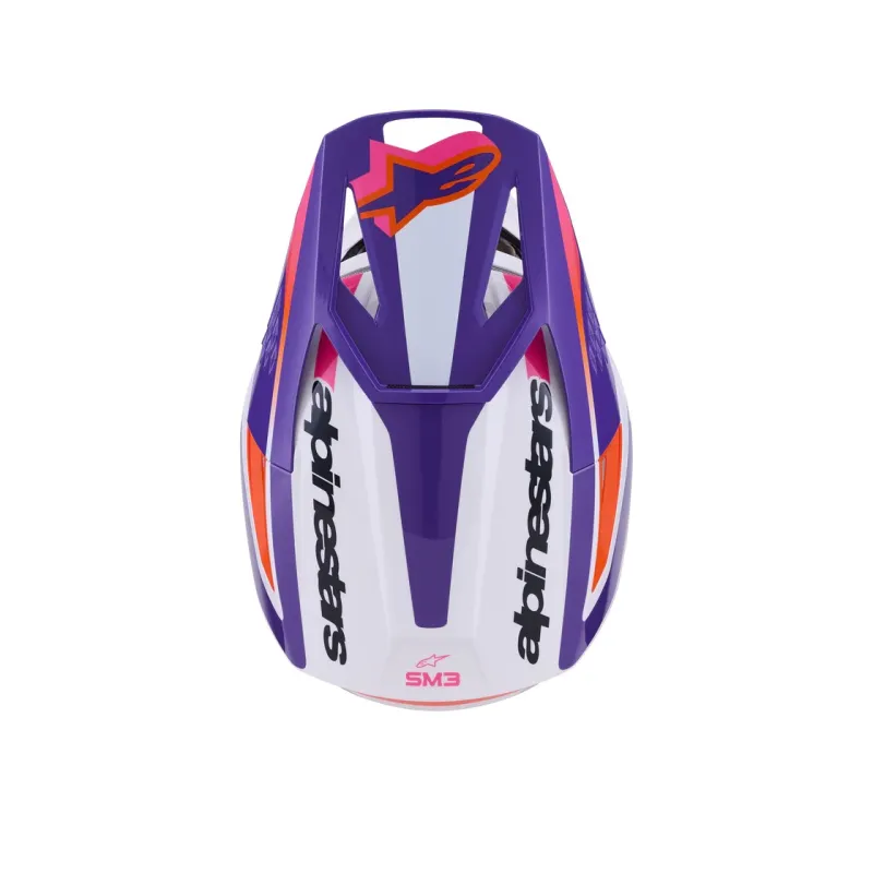 Casco Alpinestars SM3 Heat White Purple Pink Glossy