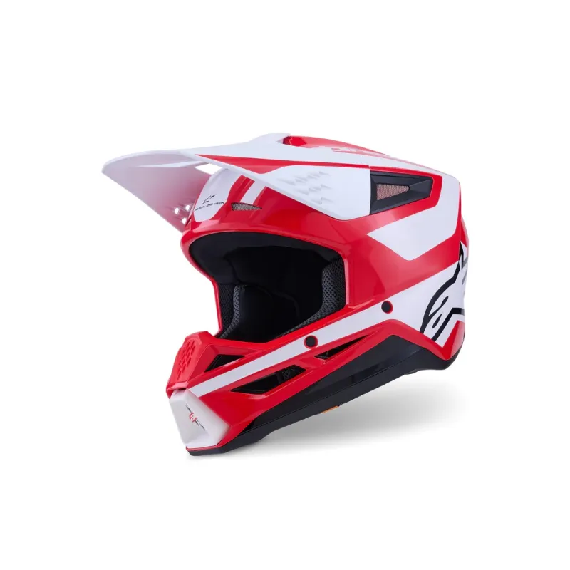 Helmet Alpinestars SM3 Heat Red White Black Glossy