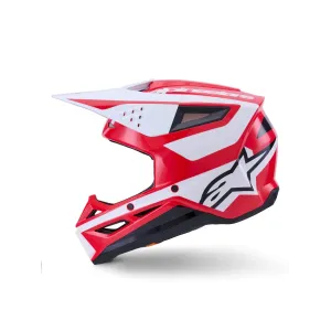 Helm Alpinestars SM3 Heat Red White Black Glossy