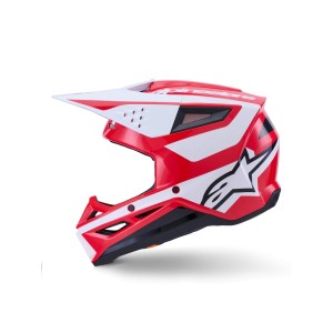 Helmet Alpinestars SM3 Heat Red White Black Glossy