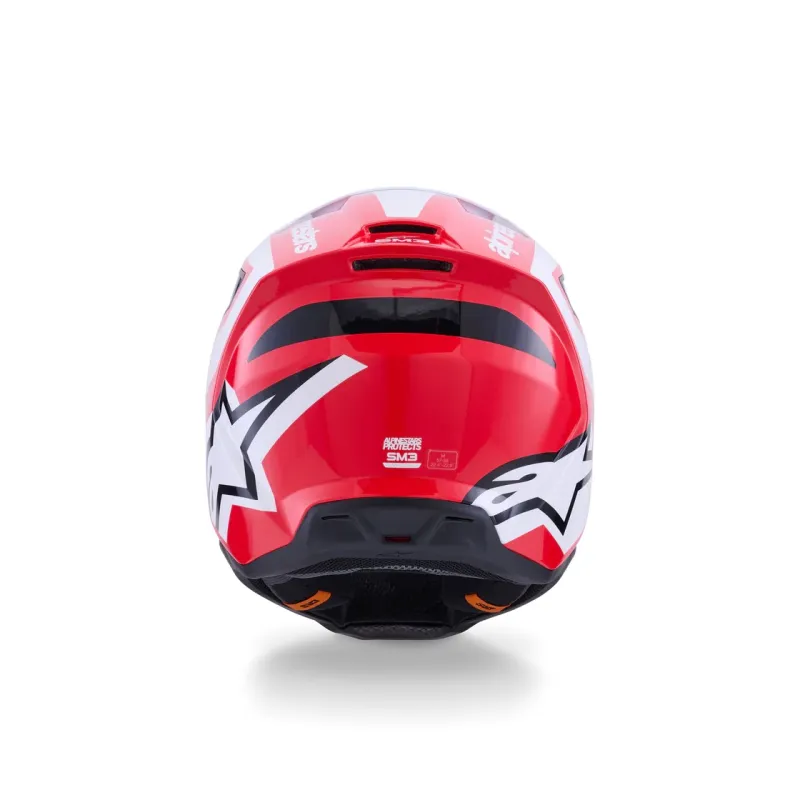 Helm Alpinestars SM3 Heat Red White Black Glossy