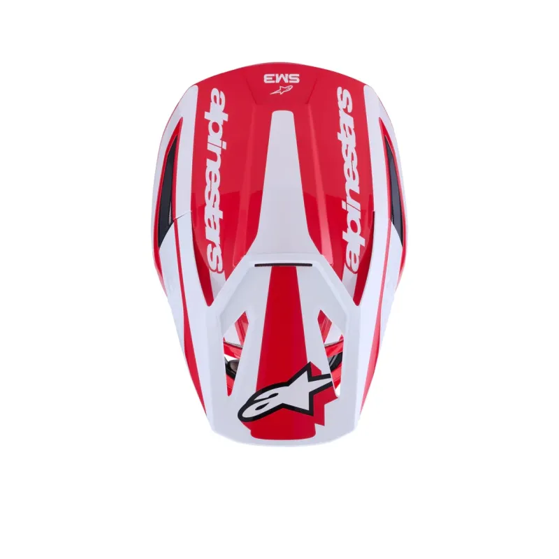Casque Alpinestars SM3 Heat Red White Black Glossy